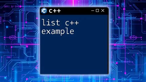 C++ List (With Examples) .